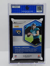 تحميل الصورة إلى عارض المعرض، 2021 Panini Mosaic Blue Chip Silver Trevor Lawrence Rookie #1 Jacksonville Jaguars RC ISA 9 Mint
