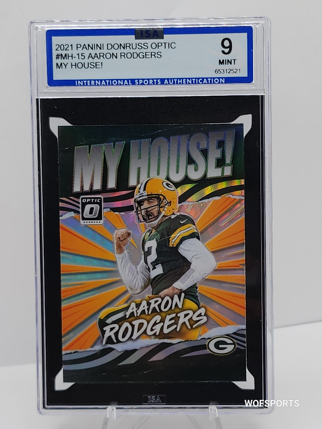 2021 Panini Donruss Optic My House Aaron Rodgers #MH-15 ISA 9 Mint