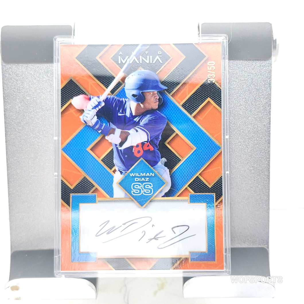 2023 Wild Card Auto Mania 33/50 Wilman Diaz #AM-SQ71 Los Angeles Dodgers