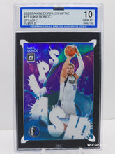 Load image into Gallery viewer, 2020 Panini Donruss Optic #15 Luka Doncic Splash Purple Prizm ISA 10
