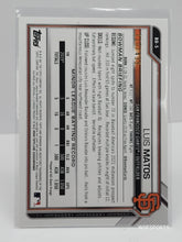 تحميل الصورة إلى عارض المعرض، 2021 Bowman Draft Aqua 110/499 Luis Matos #BD-5 San Francisco Giants
