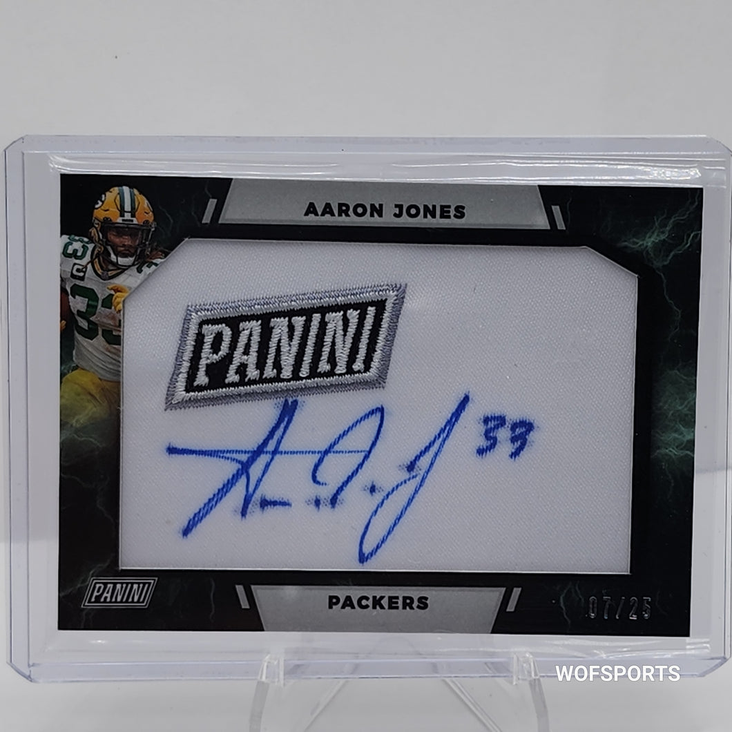2023 Panini The National Patch Signature Aaron Jones 7/25 Green Bay Packers