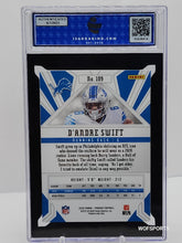 تحميل الصورة إلى عارض المعرض، 2020 Panini Phoenix Fire Burst D&#39;Andre Swift RC Detroit Lions #109 ISA GEM Mint 10
