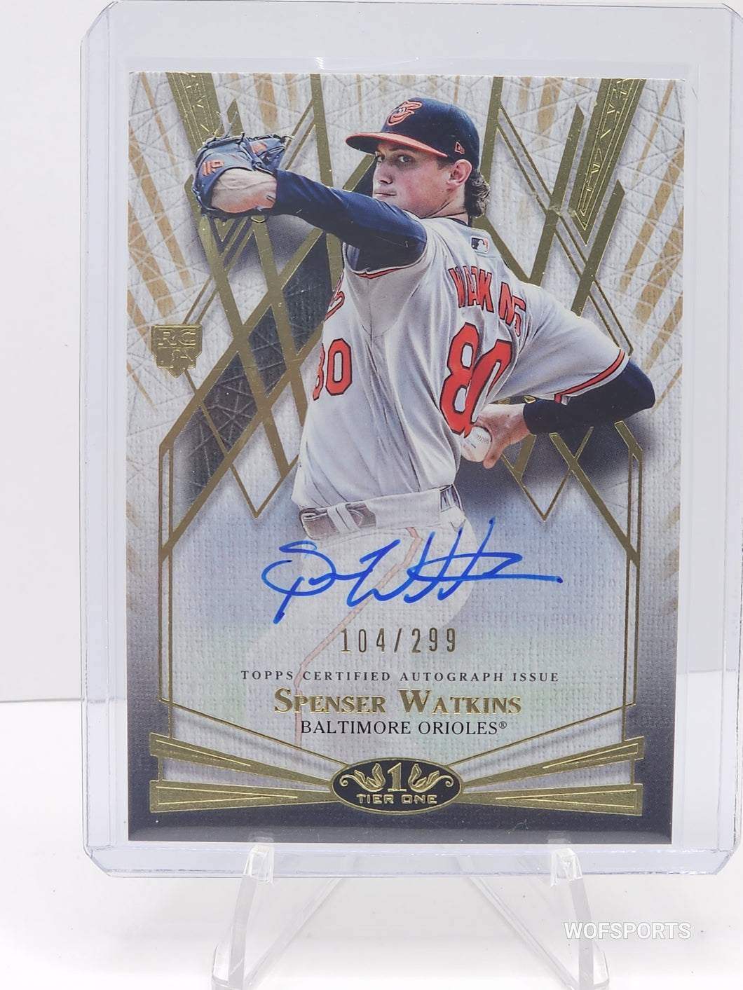 2022 Topps Certified Rookie Auto 104/299 Spenser Watkins #BOA-SW Baltimore Orioles