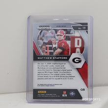 Load image into Gallery viewer, 2021 Panini Prizm Green Prizm Matthew Stafford #19 Georgia
