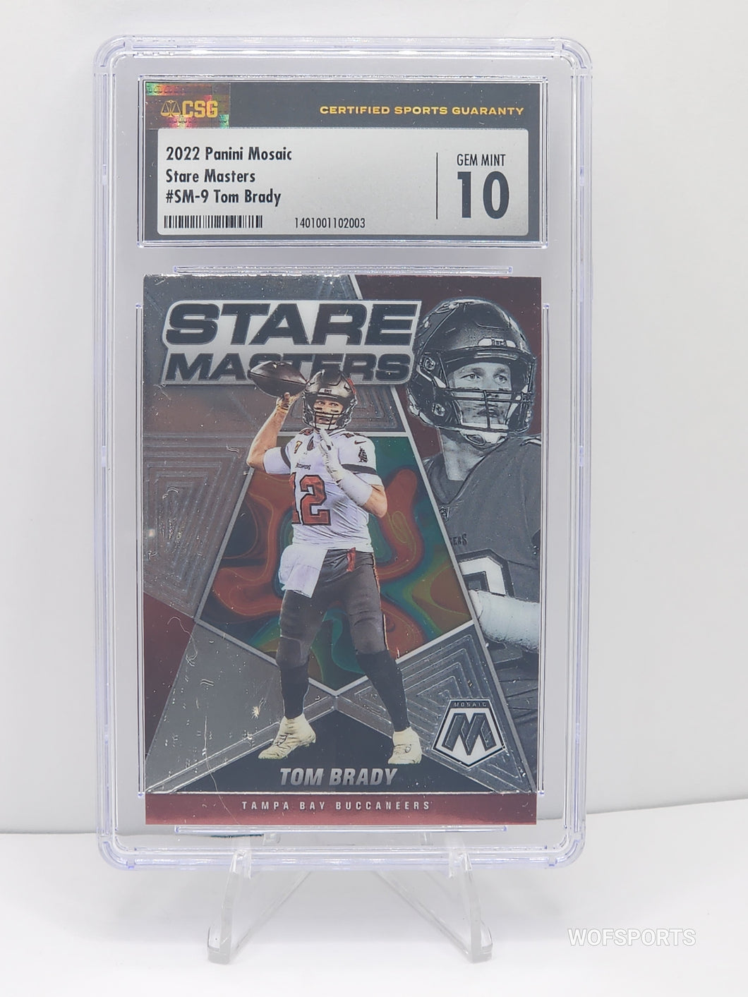 2022 Panini Mosaic Tom Brady Stare Master #SM-9 Tampa Bay Buccaneers CSG 10 Gem Mint