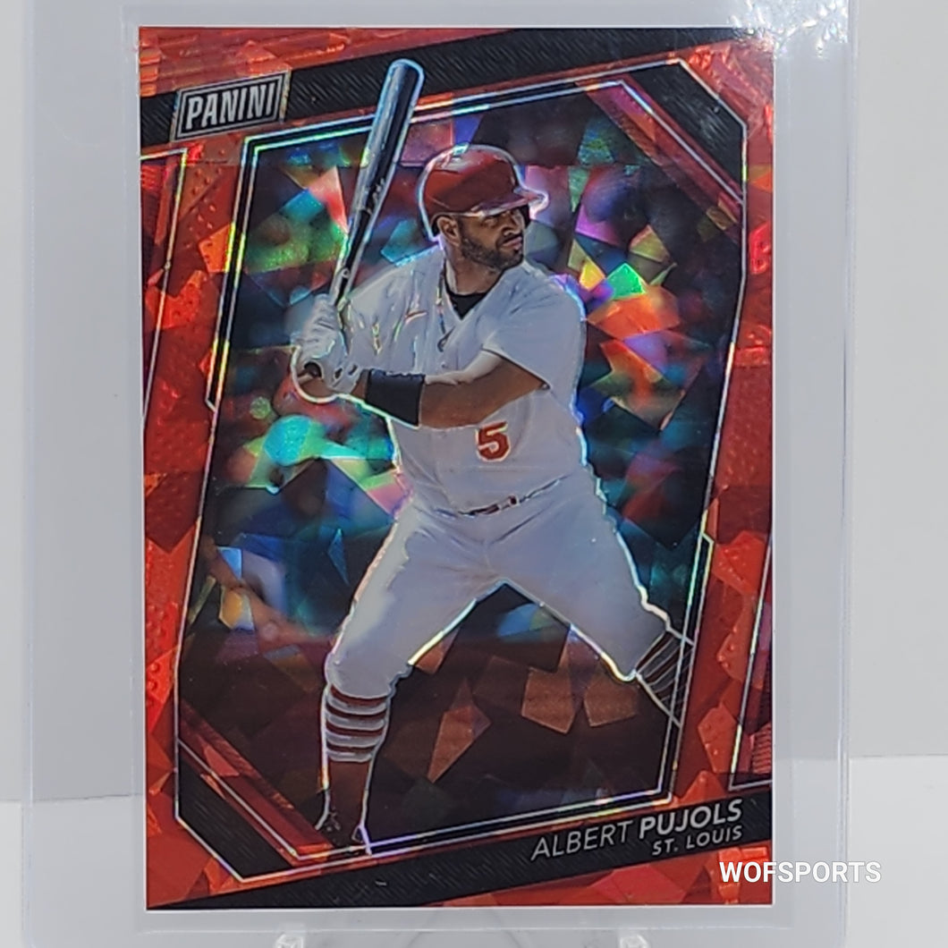 2023 Panini The National Gold Vip Albert Pujols #/199 #50 Red Cracked Ice Cardinals