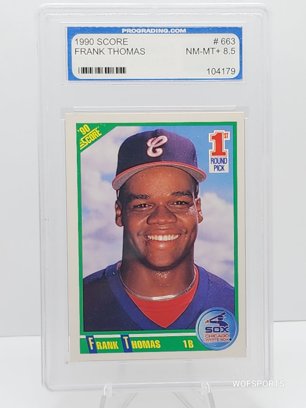 1990 Score Frank Thomas Rookie #663 Chicago White Sox PGS 8.5 NM-MT