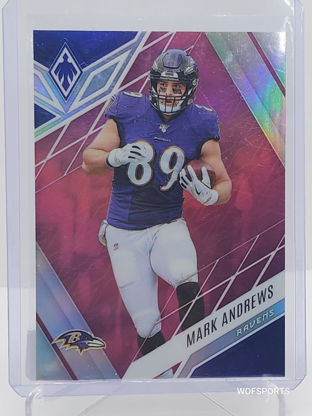 2022 Panini Phoenix Football #14 MARK ANDREWS Pink Lazer Parallel 46/99 Ravens