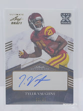 将图片加载到图库查看器，2021 Leaf Ultimate Draft #BA-TV1 Tyler Vaughns Gold Rookie Auto 38/50 Indianapolis Colts
