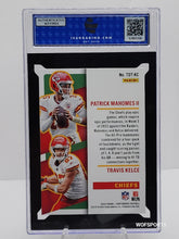 Load image into Gallery viewer, 2022 Panini Contenders Touchdown Tandems Patrick Mahomes II / Travis Kelce SILVER id#/99 #TDT-KC Chiefs ISA GEM MINT 10
