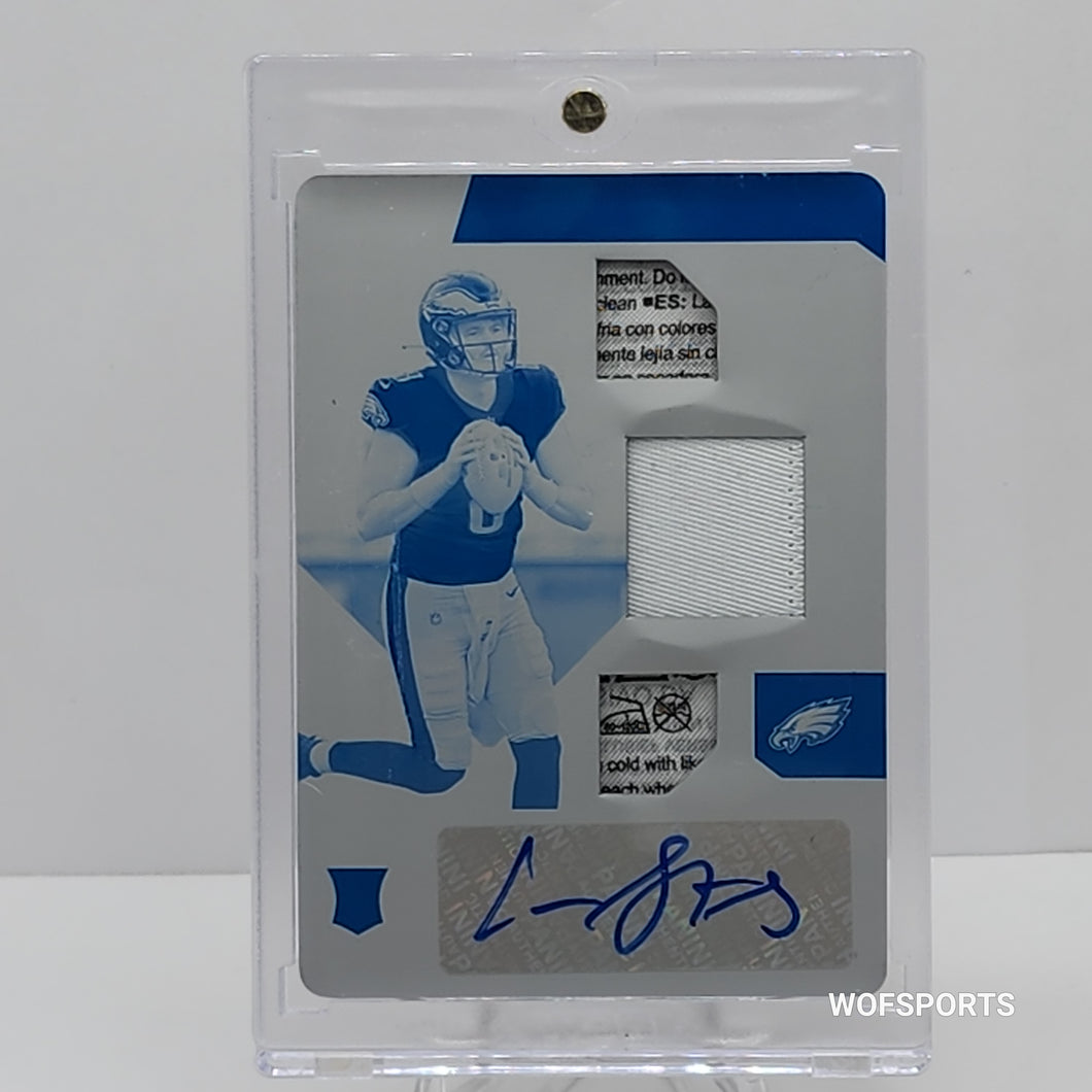 2020 Panini Xr 1 of 1 Carson Strong #211 Patch Auto Plates