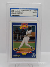 Load image into Gallery viewer, 1997 Collector&#39;s Choice Ken Griffey Jr. Collecting 101 #248 Seattle Mariners PGS 9 Mint
