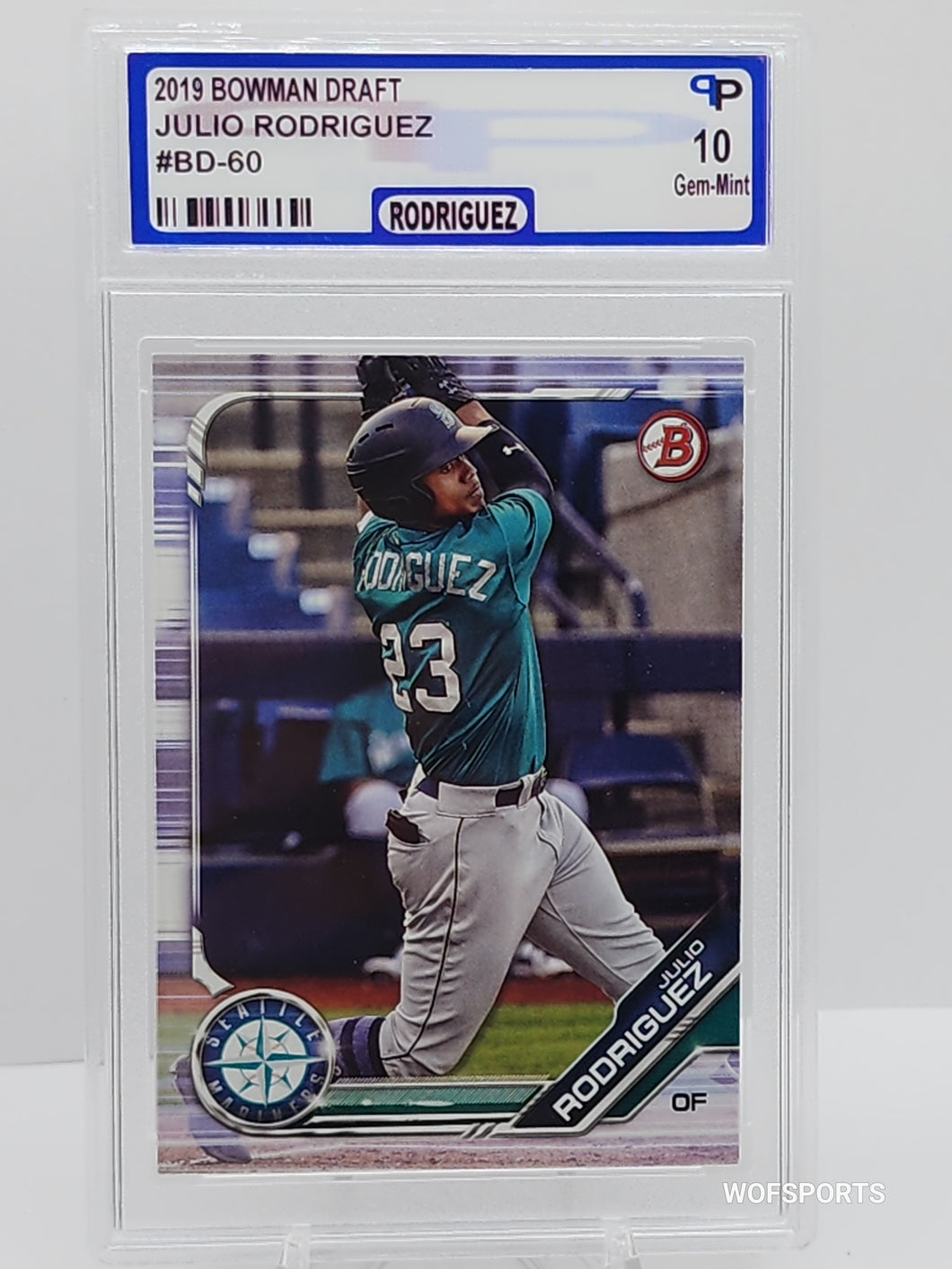 2019 Bowman Draft Julio Rodriguez #BD-60 Seattle Mariners Parish 10 Gem Mint