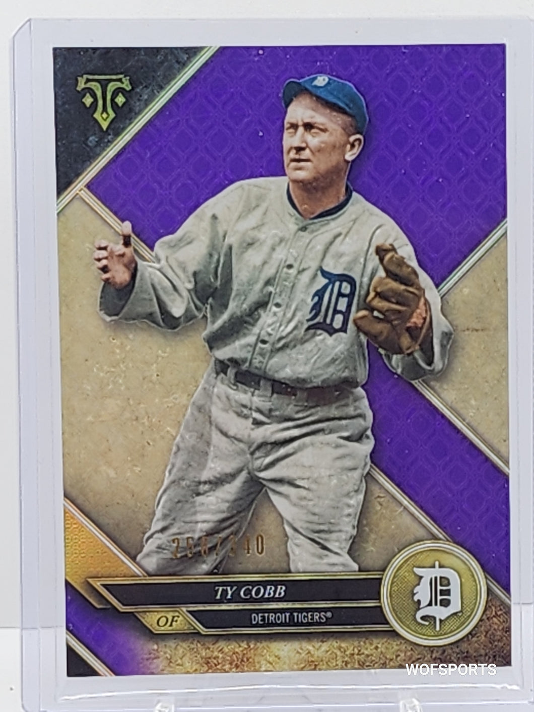 2017 Topps Triple Threads Amethyst 258/340 Ty Cobb #75 Detroit Tigers