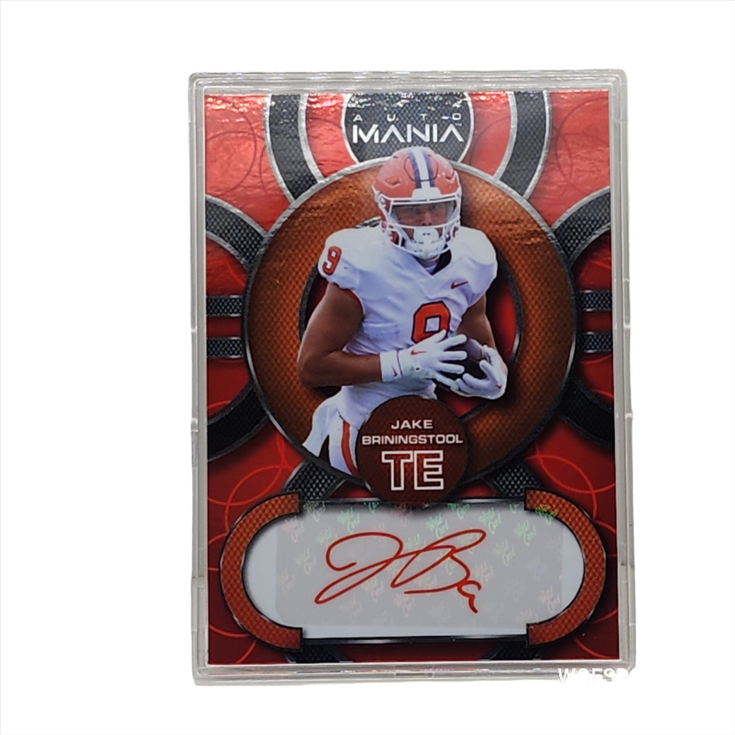 2022 Wild Card Auto Mania Red Circle Jake Briningstool RC #AM-C15 Clemson Tigers