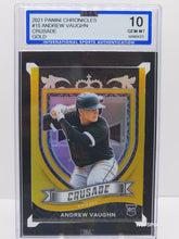 تحميل الصورة إلى عارض المعرض، 2021 Panini Chronicles Crusade Rookie Gold 3/10 Andrew Vaughn RC #15 Chicago White Sox ISA 10 Gem Mint
