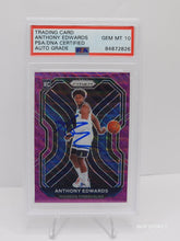 Load image into Gallery viewer, 2021-22 Panini Prizm #258 Anthony Edwards Purple Wave Autographs Rookie PSA 10 Gem Mint
