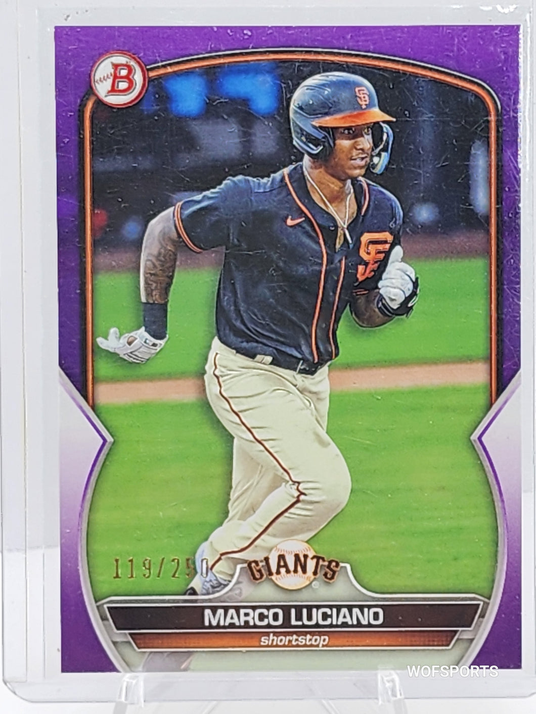 2023 Bowman Prospects Purple 119/250 Marco Luciano #BP-43 San Francisco Giants