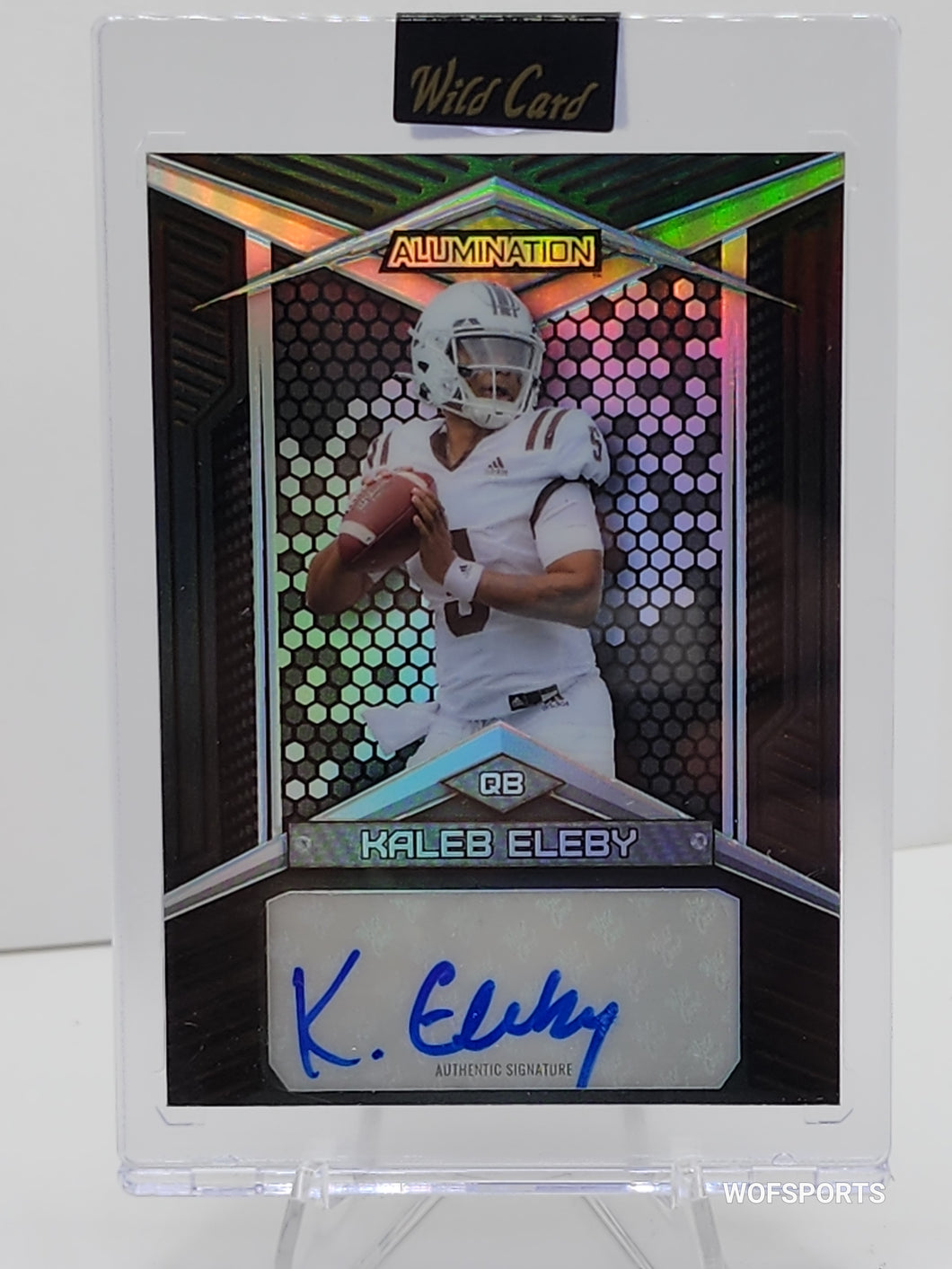 2022 WILD CARD ALUMINATION RAINBOW BOARD BLACK AUTOGRAPH KALEB ELEBY #2/50