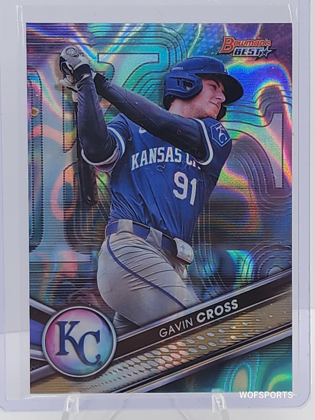 2022 Bowman's Best Atomic Refractor 49/199 Gavin Cross #TP-5 Kansas City Royals