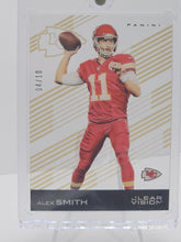 Load image into Gallery viewer, 2015 Panini Clear Vision Alex Smith #19 Clear Vision Gold 4/10 Kansas City Chiefs
