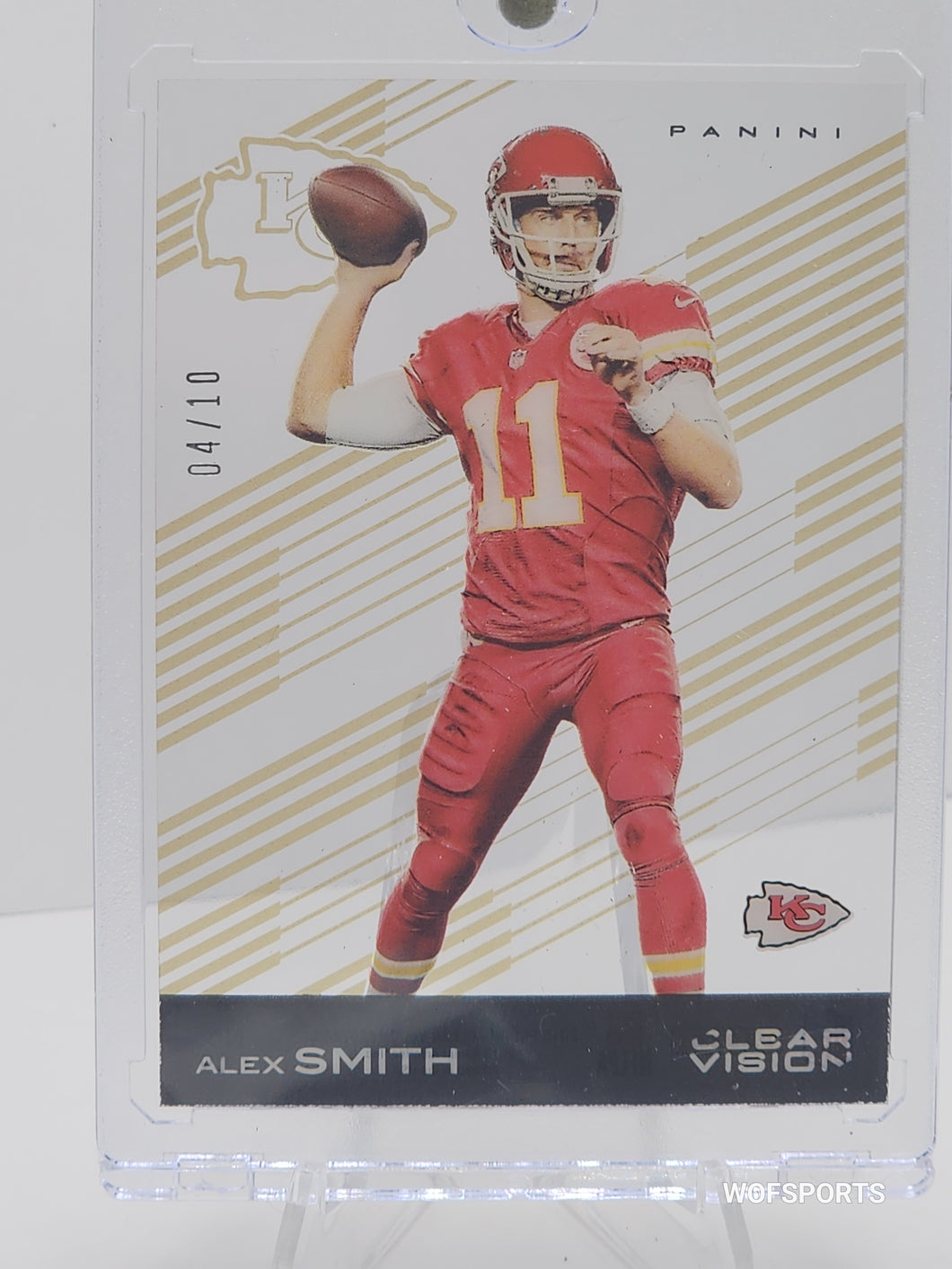 2015 Panini Clear Vision Alex Smith #19 Clear Vision Gold 4/10 Kansas City Chiefs