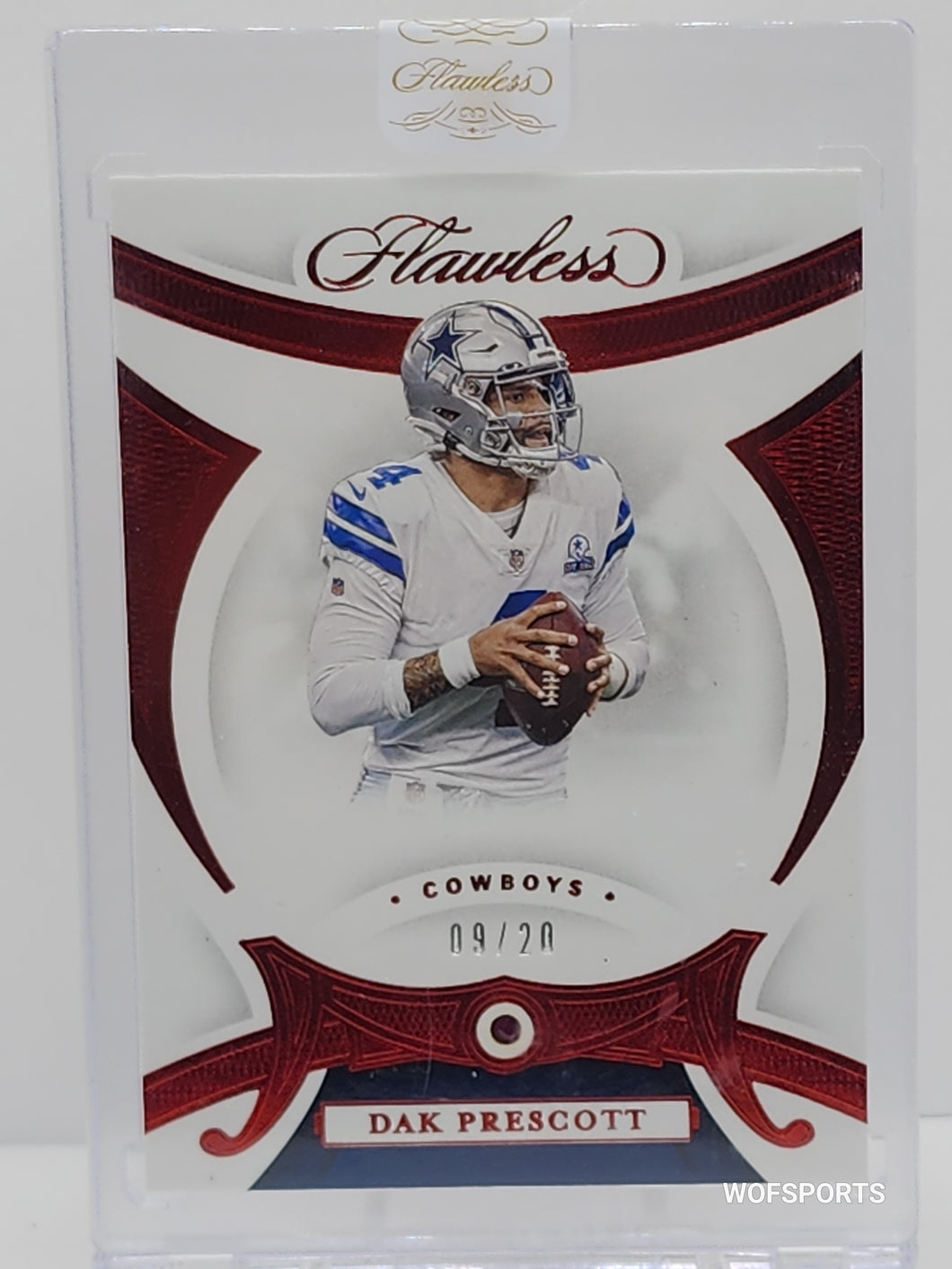 2020 Panini Flawless Football Gems Ruby #12 Dak Prescott 09/20 Dallas Cowboys