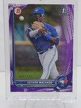 Load image into Gallery viewer, 2022 Bowman 1st Bowman Purple 84/199 Estiven Machado BP-12 Toronto Blue Jays
