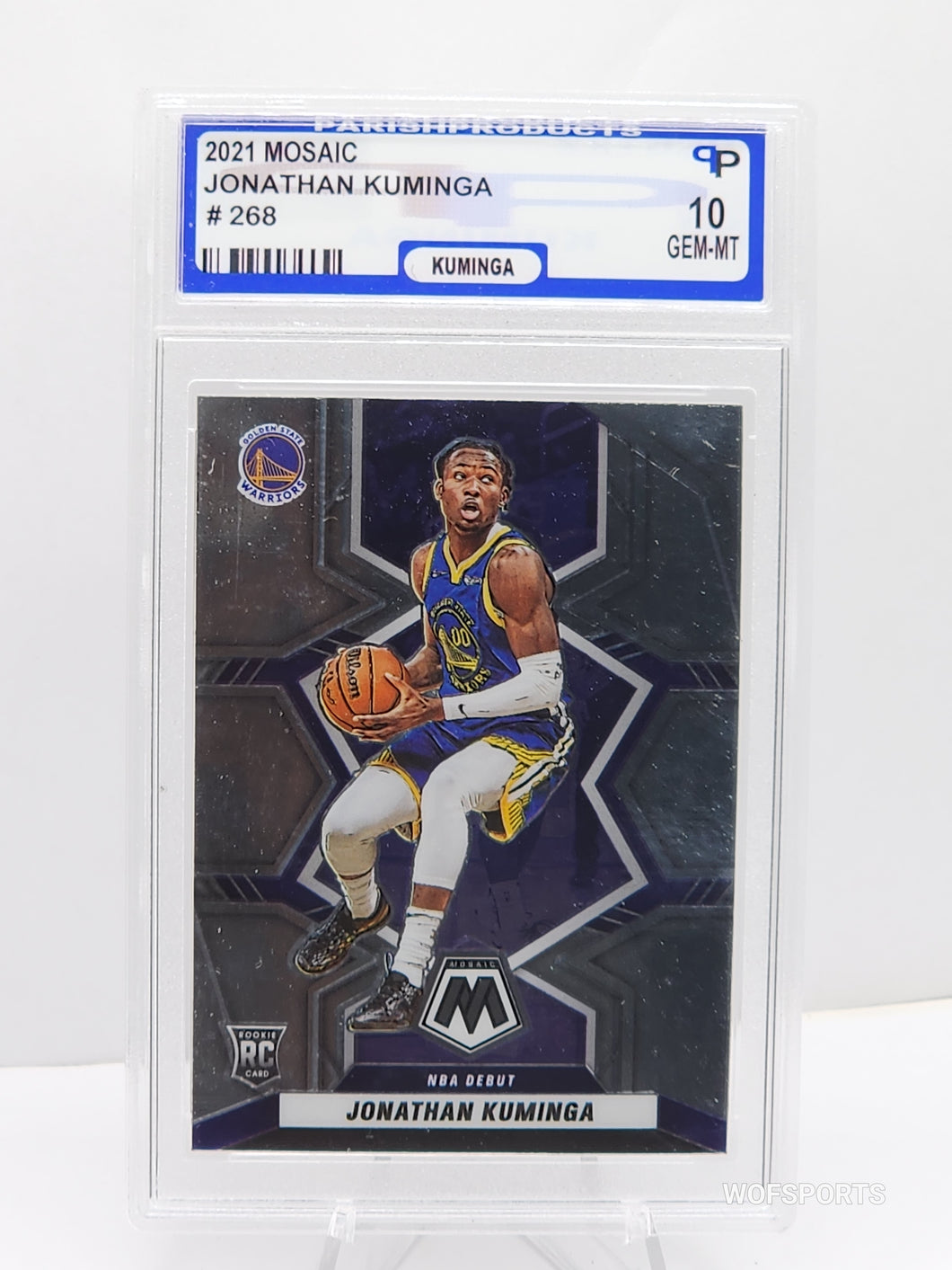 2021-22 Panini Mosaic Silver Prizm Jonathan Kuminga #268 Golden State Warriors