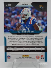 Load image into Gallery viewer, 2020 Panini Prizm Neon Green Pulsar 127/175 CJ Henderson #351 Rookie
