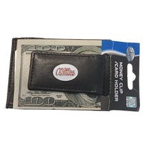 将图片加载到图库查看器，Mississippi Ole Miss Rebels Leather Cash &amp; Cardholder
