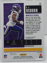 将图片加载到图库查看器，2020 Panini Contenders Optic Ticket Purple Pulsar 8/21 K.J. Osborn #192 Rookie Auto RC
