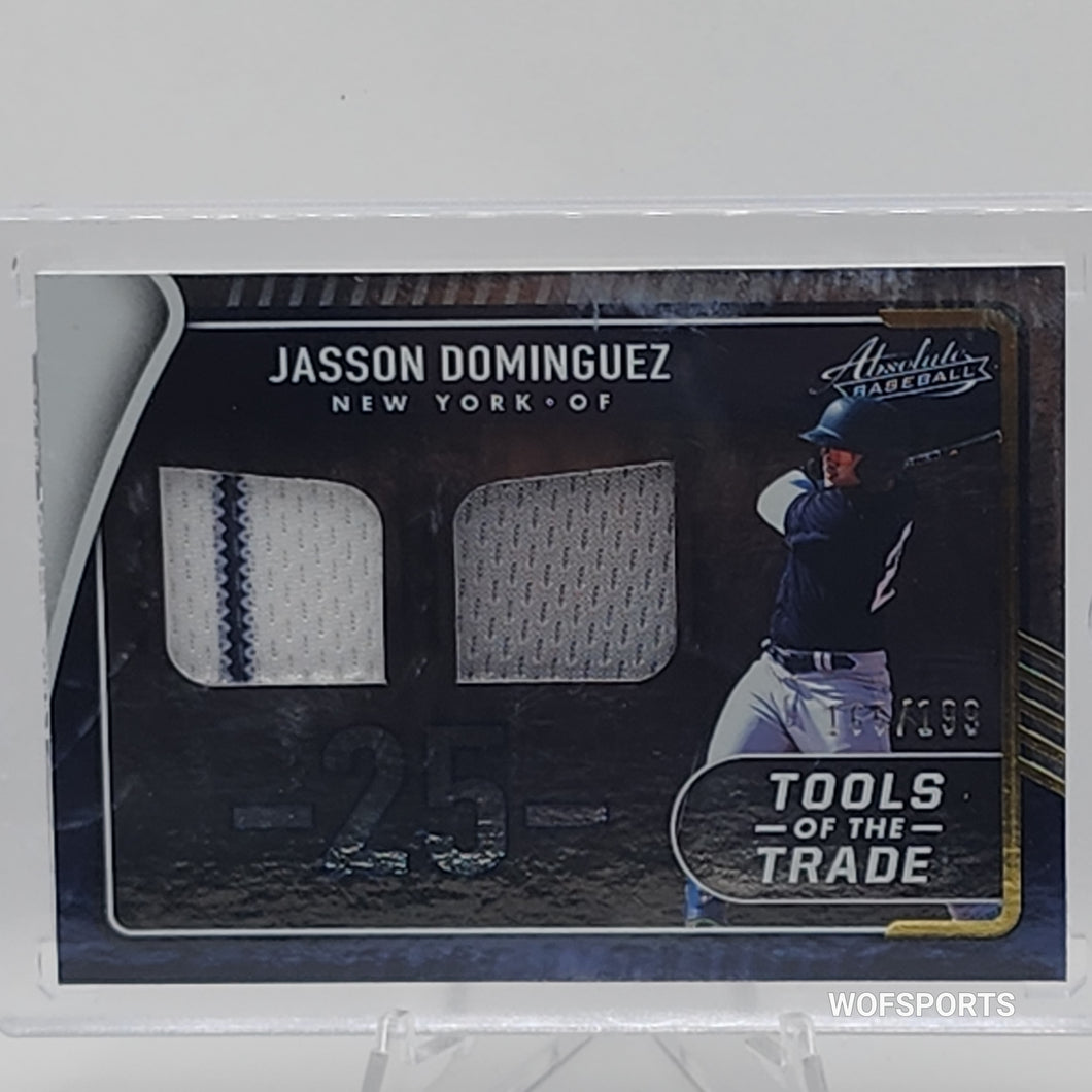 2021 Panini Absolute Tools of the Trade Dule Jersey Patch Jasson Dominguez Card #TTT2-JD