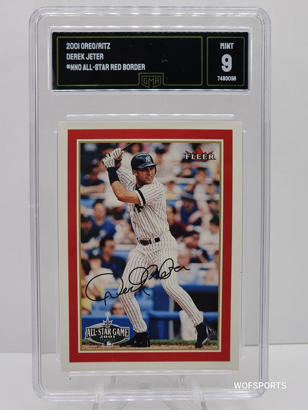 2001 Fleer All American Game Red Derek Jeter #2 Graded GMA-9 Mint