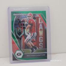 Load image into Gallery viewer, 2021 Panini Prizm Green Prizm Matthew Stafford #19 Georgia
