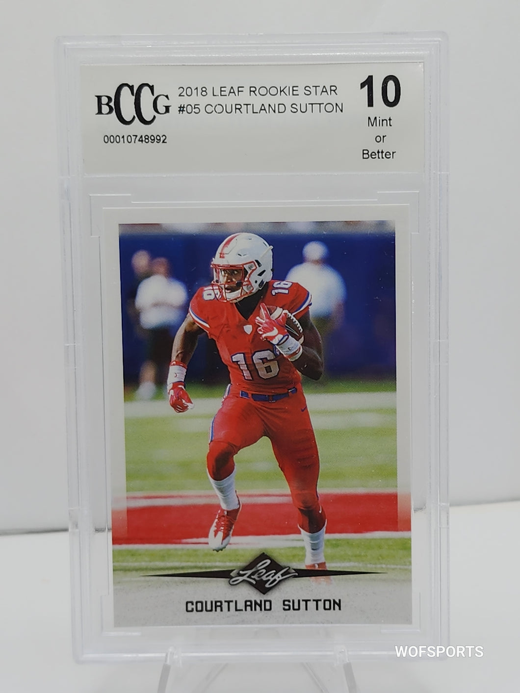 2018 Leaf Rookie Star #05 Courtland Sutton BCCG Graded 10 Mint or Better