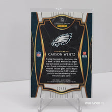 Load image into Gallery viewer, 2020 Panini Select Purple Prizm 13/75 Carson Wentz #116  Philadelphia Eagles
