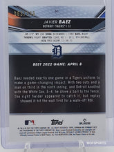 Load image into Gallery viewer, 2022 Bowman&#39;s Best Aqua Lava 63/199 Javier Baez #60 Detroit Tigers
