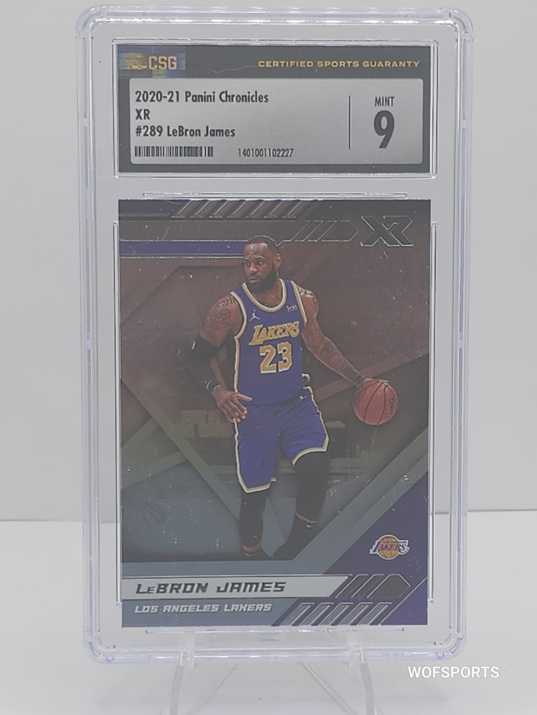 2020-21 Panini Chronicles XR LeBron James #289 LA Lakers CSG 9 Mint