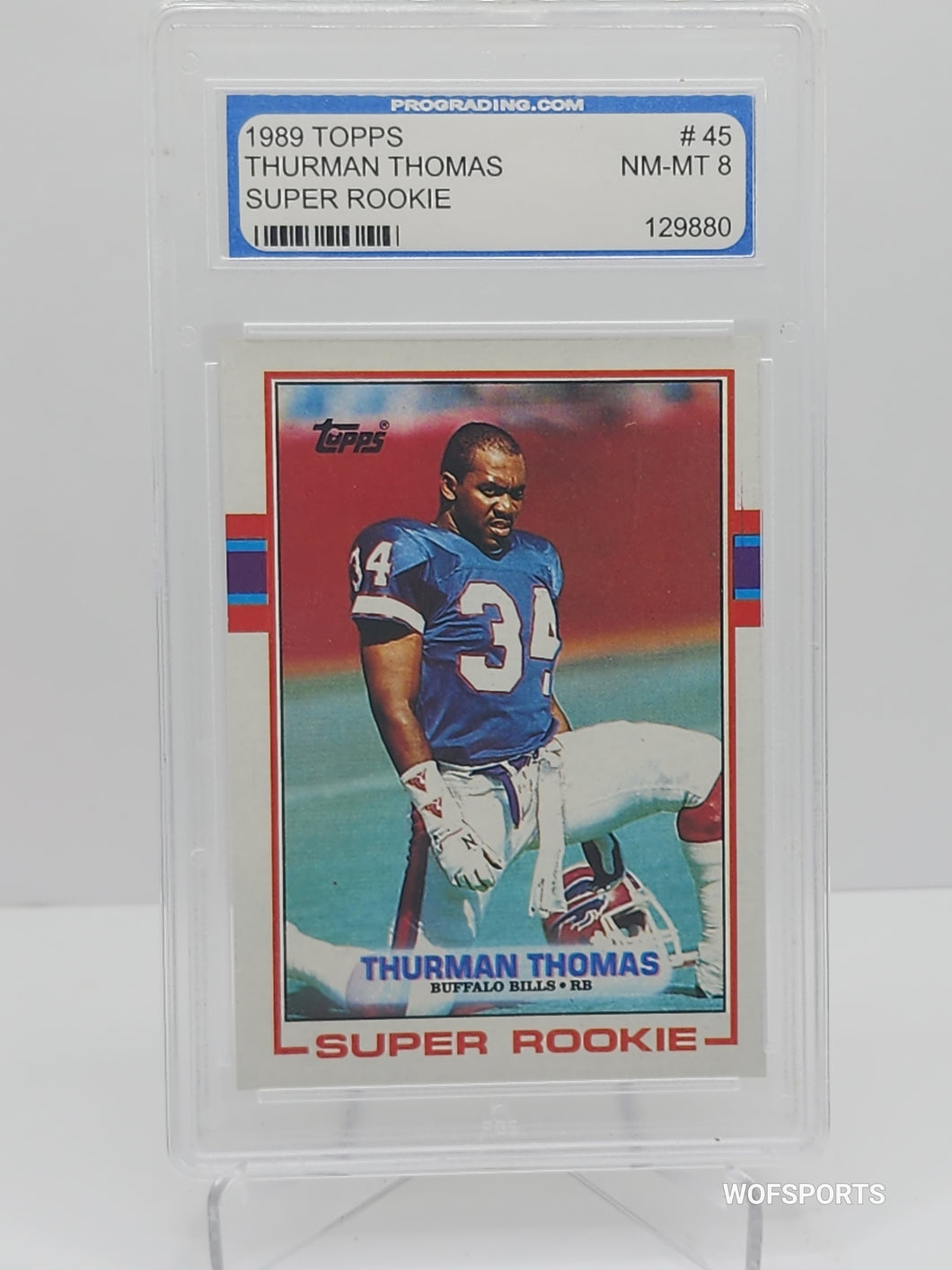 1989 Topps Super Rookie Thurman Thomas #45 Buffalo Bills PGS 8 NM-MT