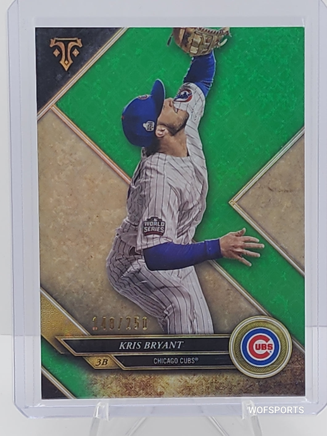 2017 Topps Triple Threads Green 148/250 Kris Bryant #3 Chicago Cubs