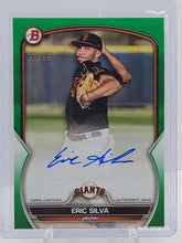 Load image into Gallery viewer, 2023 Bowman Prospects Auto Green 27/99 Eric Silva #PPA-ES San Francisco Giants
