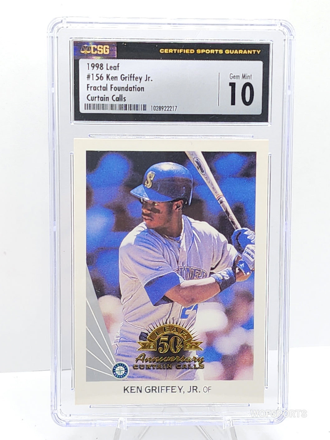 1998 Leaf #156 Ken Griffey Jr. Fractal Foundation Curtain Calls CSG 10 Gem Mint