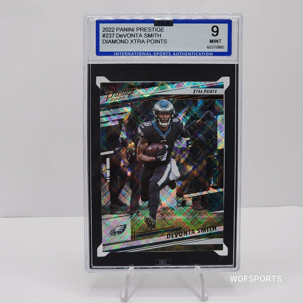 2021 Panini Prestige DeVonta Smith Diamond Xtra Points #237 Philadelphia Eagles ISA 9 Mint