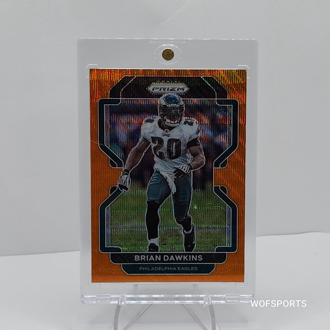 2021 Panini Prizm Orange Wave Brian Dawkins #227 Philadelphia Eagles