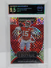 Load image into Gallery viewer, 2022 Panini Rookie and Stars Crusade Red Plaid Patrick Mahomes II #CR-4 Chiefs Arena Club 9.5
