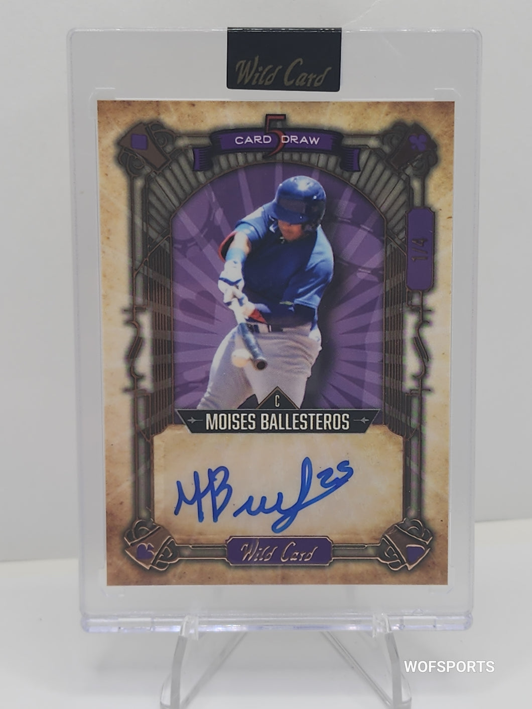 2023 Wild Card 5 Card Draw Auto 1/4 Moises Ballesteros #5CDC-56 Chicago Cubs