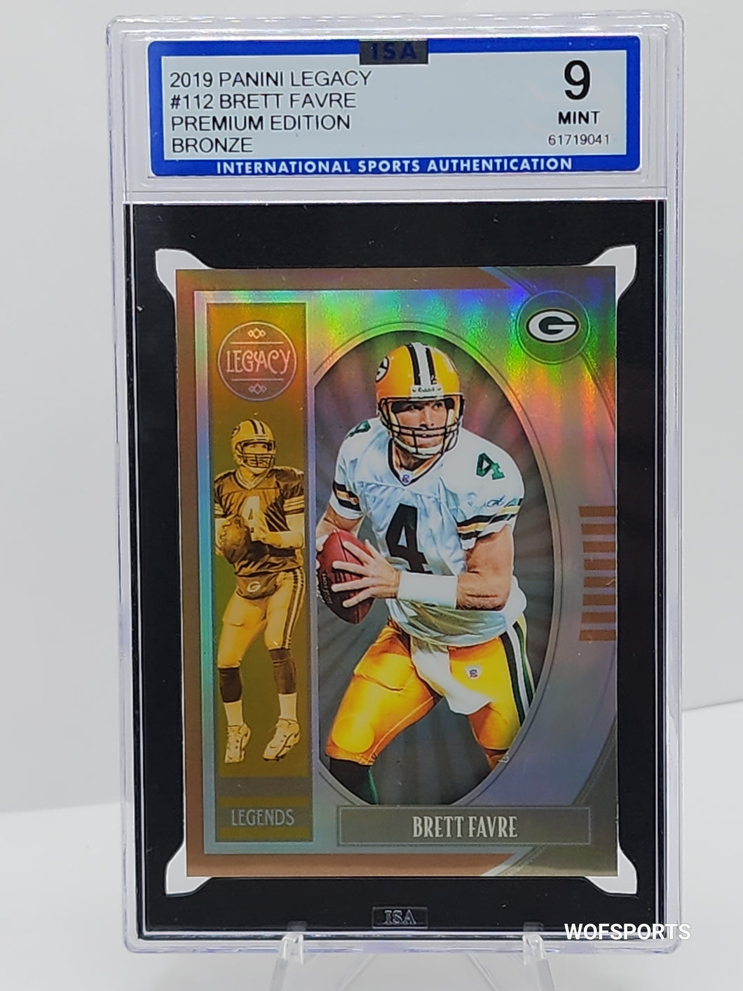 2019 Panini Legacy Premium Edition Bronze 26/35 Brett Favre #112 Green Bay Packers