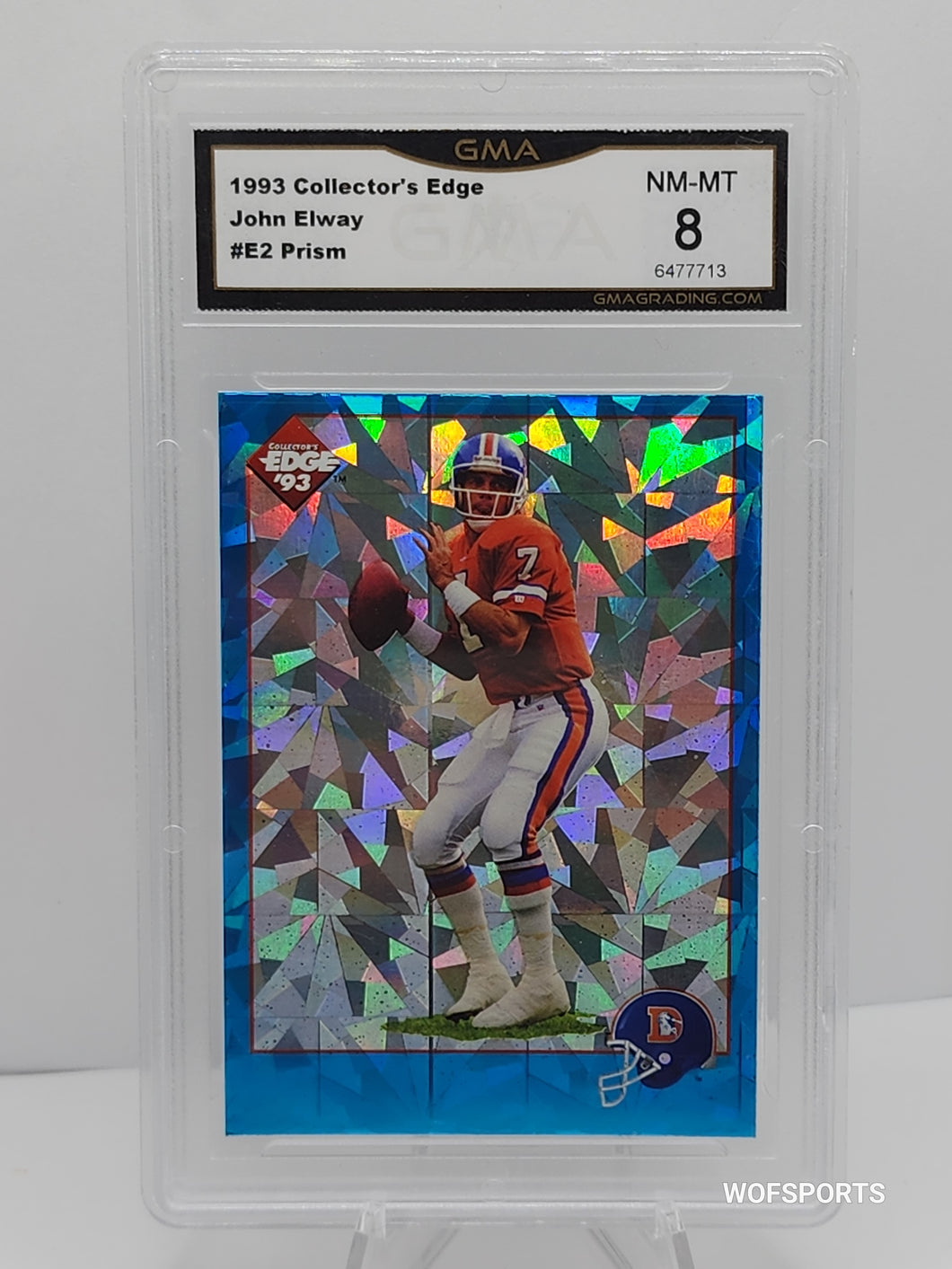 1993 Collector's Edge John Elway Prisms Parallel #E2 John Elway Broncos GMA 8 NM-MT